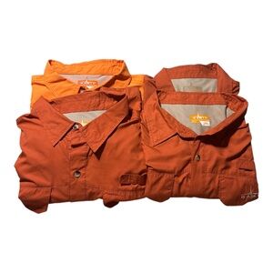 Lot of 4 Men 2XL Habit Fishing Shirt Plaid Vented Hiking Short Sleeve